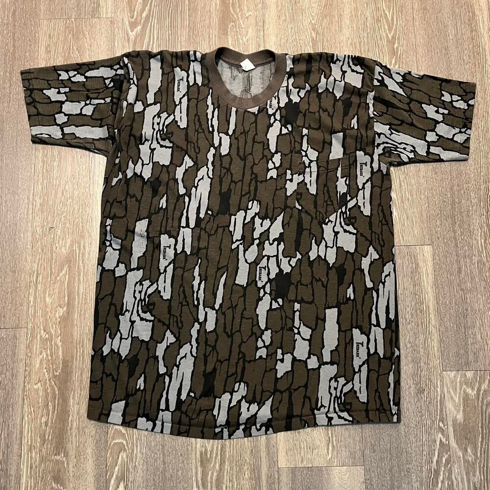 Vintage Camo Tree T Shirt B 879